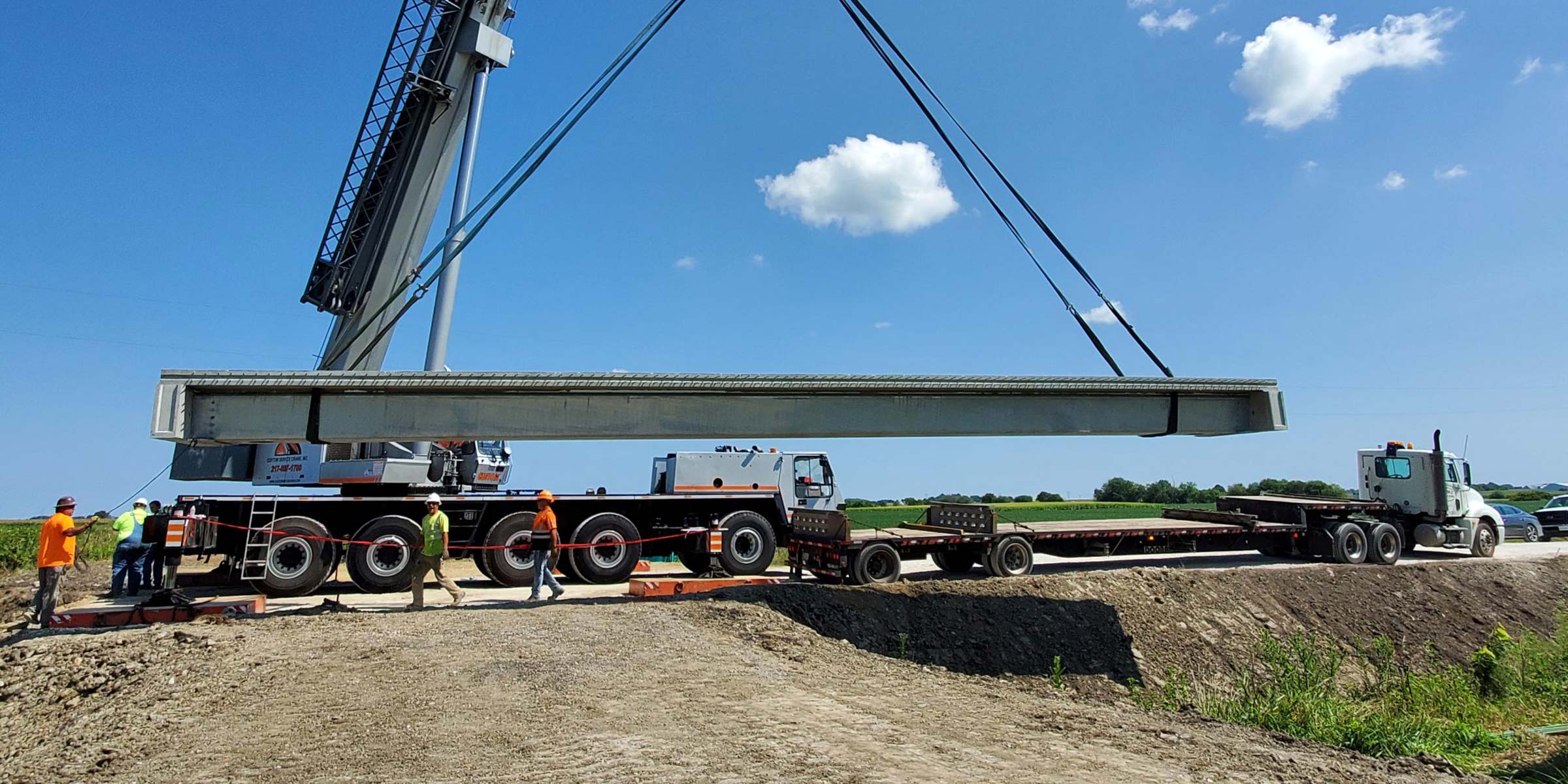The Will Group managing construction of a Valmont Structures bridge