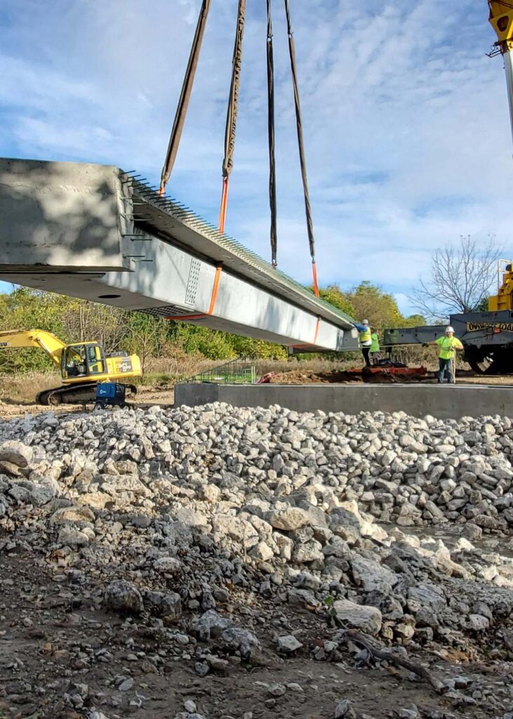A Valmont Structures bridge beam